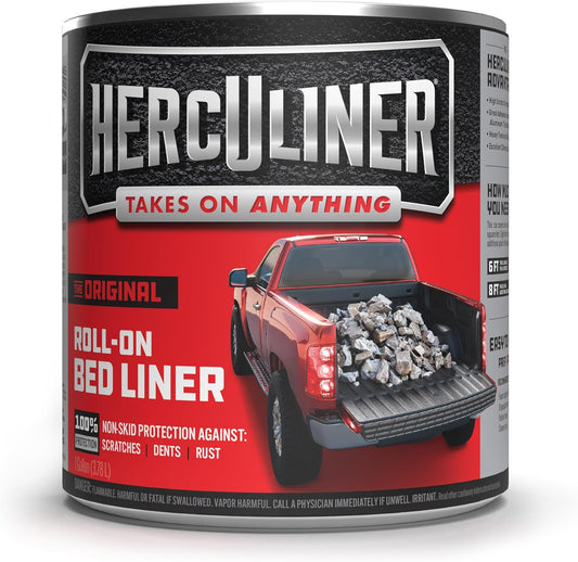 Herculiner Roll-On Truck Bed Liner for All Truck Beds, Black