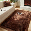 Faux Fur Sheepskin Rug 4 x 6 ft Coffee - Ultra-Plush Area Rug