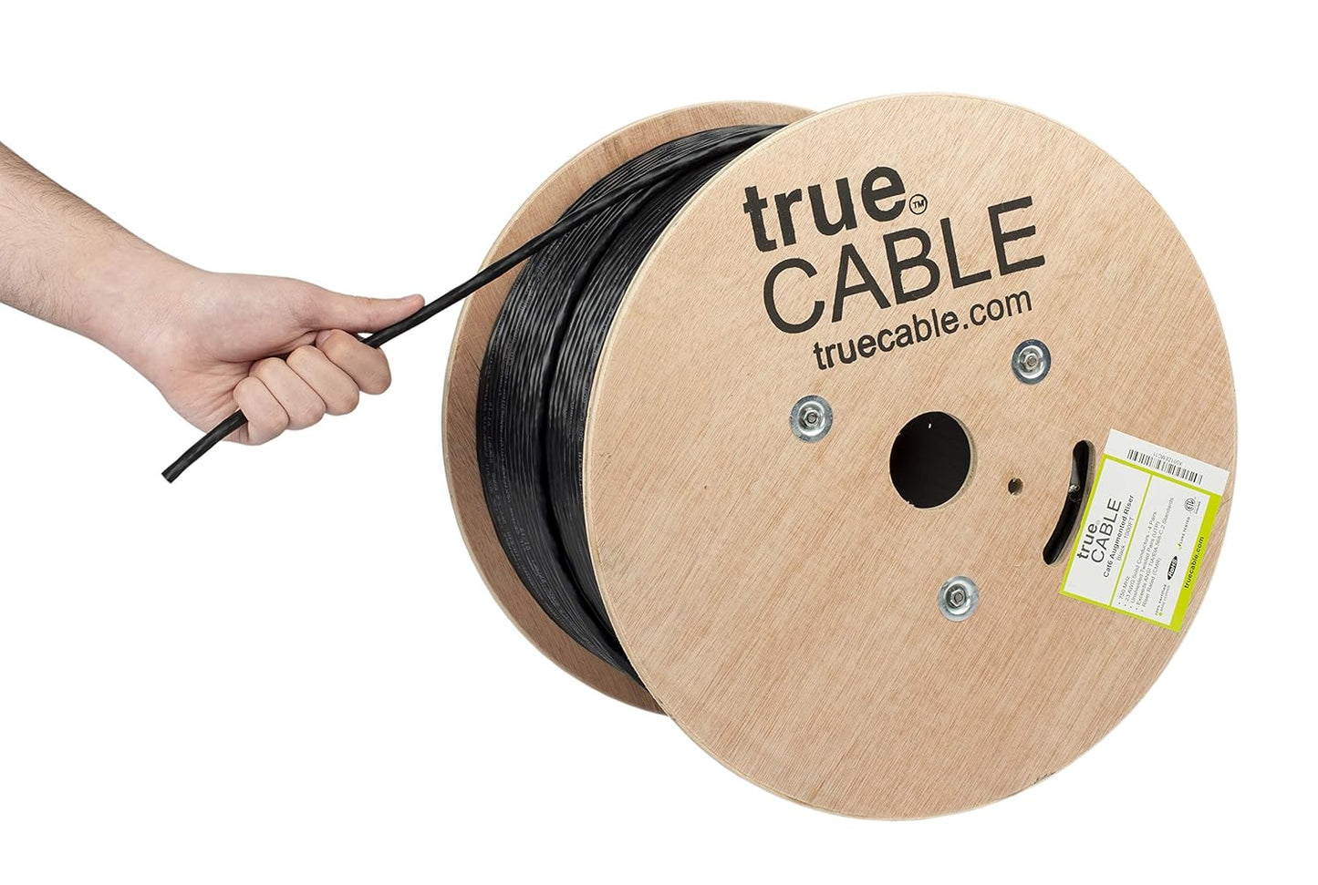 trueCABLE Cat6A Riser 1000ft Ethernet Cable for High Speed
