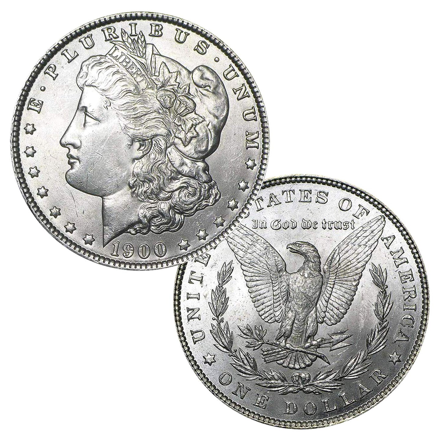 USA 1900 P Morgan Silver Dollar Coin - Brilliant Uncirculated