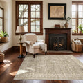 Washable Entryway Small Area Rug 4x6 - Soft Non-Slip Boho Mat