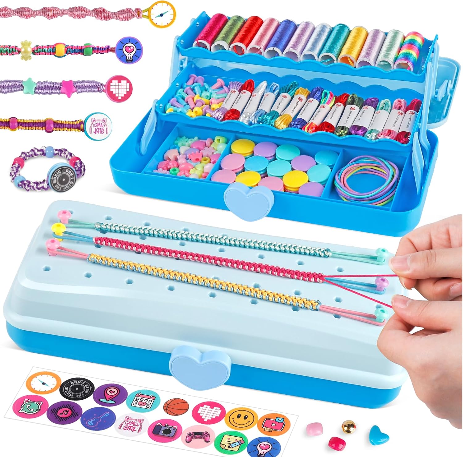 Friendship Bracelet Making Kit for Creative Kids Aged 6-12