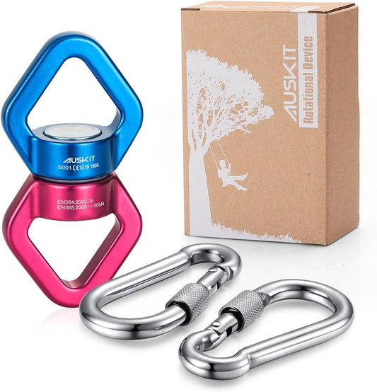 Blue Red Swing Swivel 30 KN Safest Rotational Device Accessory