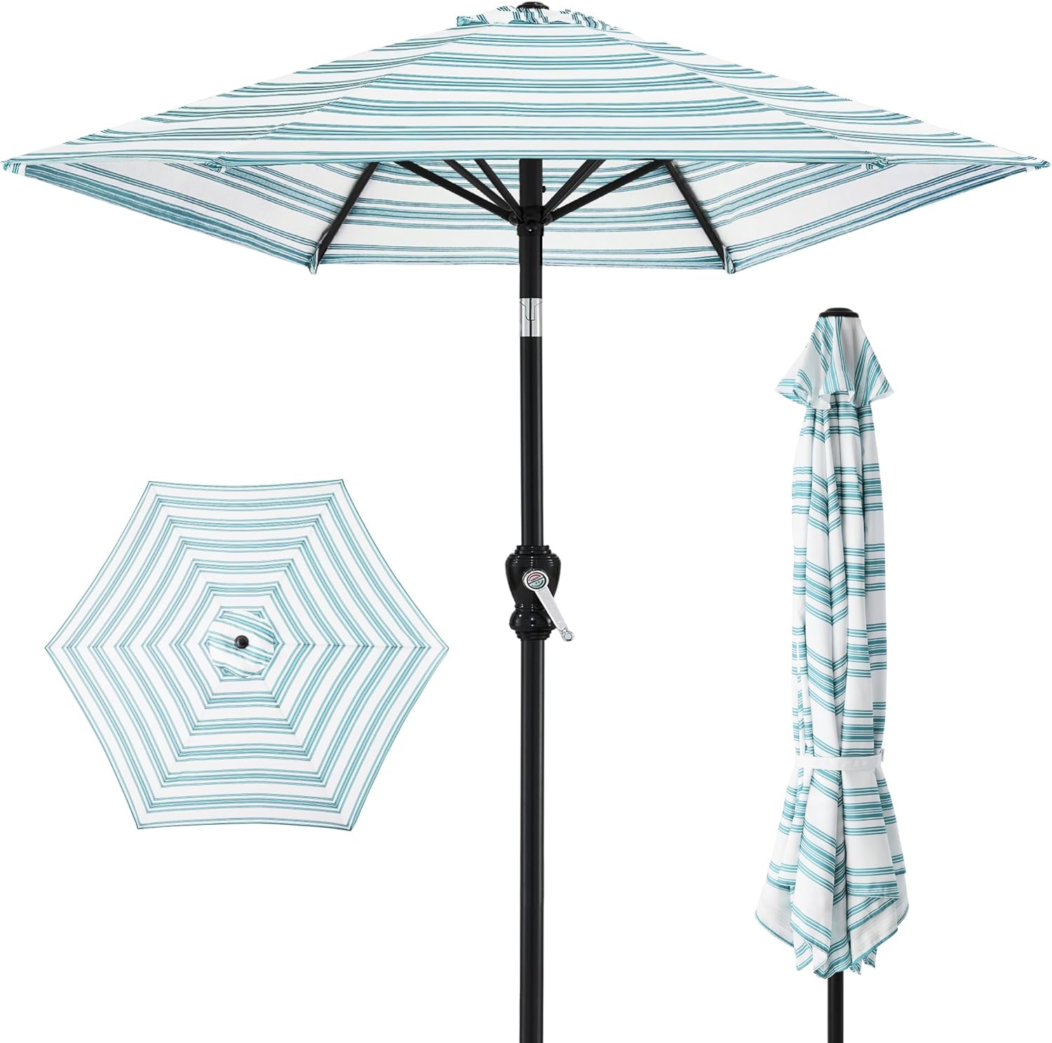 10ft Outdoor Steel Polyester Market Patio Umbrella for Sun