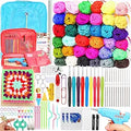 Crochet Kit with Hooks and 36 Yarn Colors - Starter Bundle