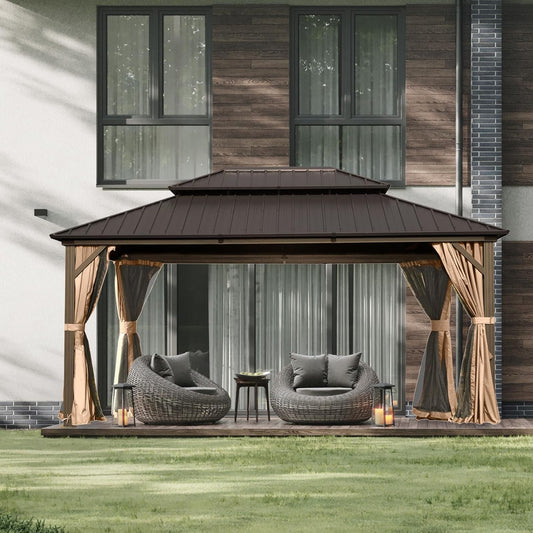 Domi 12ft x 14ft Hardtop Gazebo for Outdoor Dining and Events