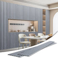 Art3d Six-Grid Glue-On Wainscoting Panel 104 x 12 in - Slim Slate