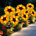 Solar Garden Lights Outdoor 3 Pack Sunflower Lights - Bright