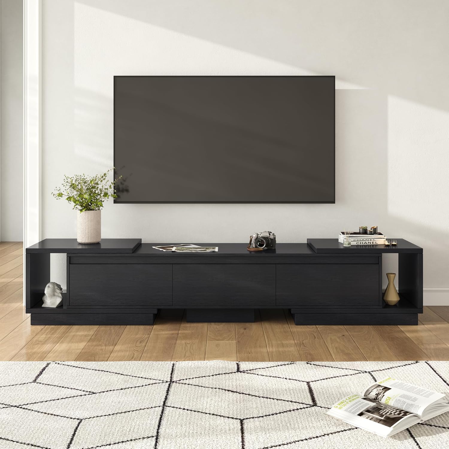 Mid-Century TV Stand with Storage - DREAMSIDEA