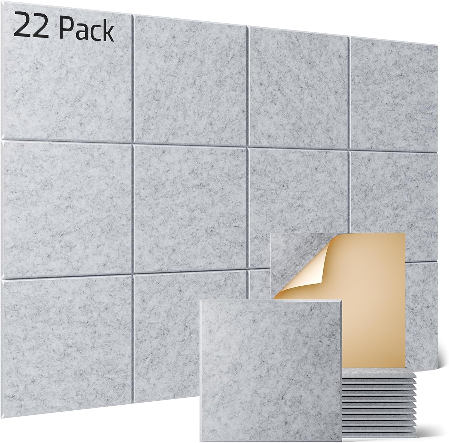 Sonicism 22 Pack Acoustic Wall Panels for Soundproofing Spaces