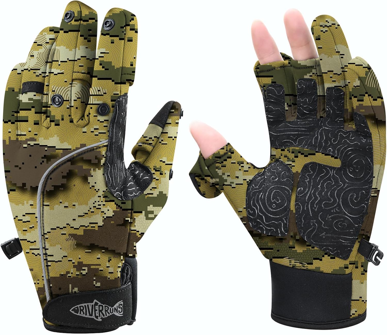 Riverruns Windproof Fishing Gloves - Flexible & Water-Repellent