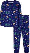 Kids' Cotton Henley Pajama Set Holiday Train Print - Soft Fit