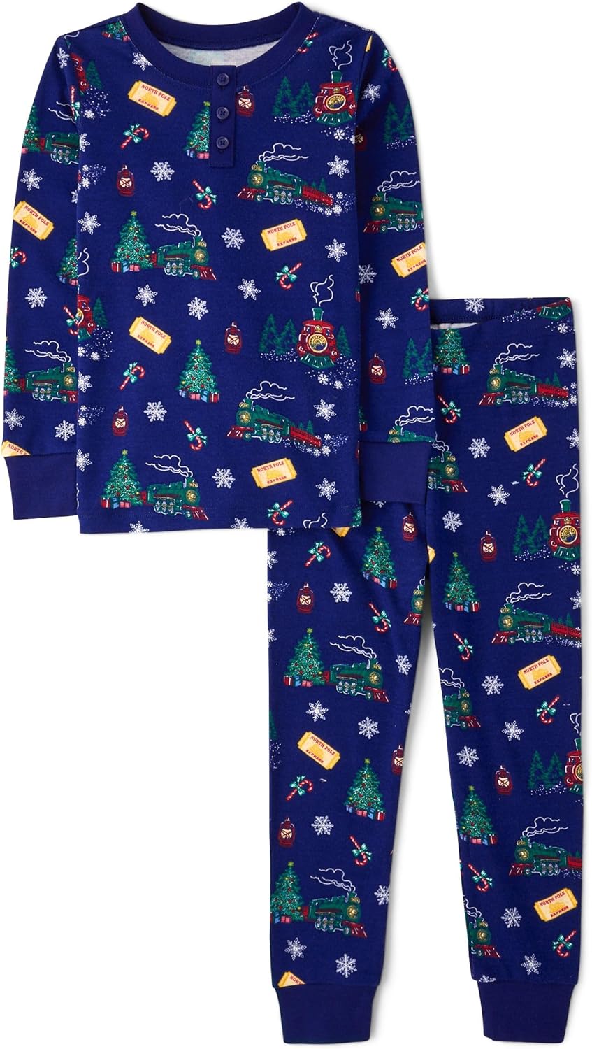 Gymboree Kids' Holiday Gymmies Cotton Henley Top and Pants Set