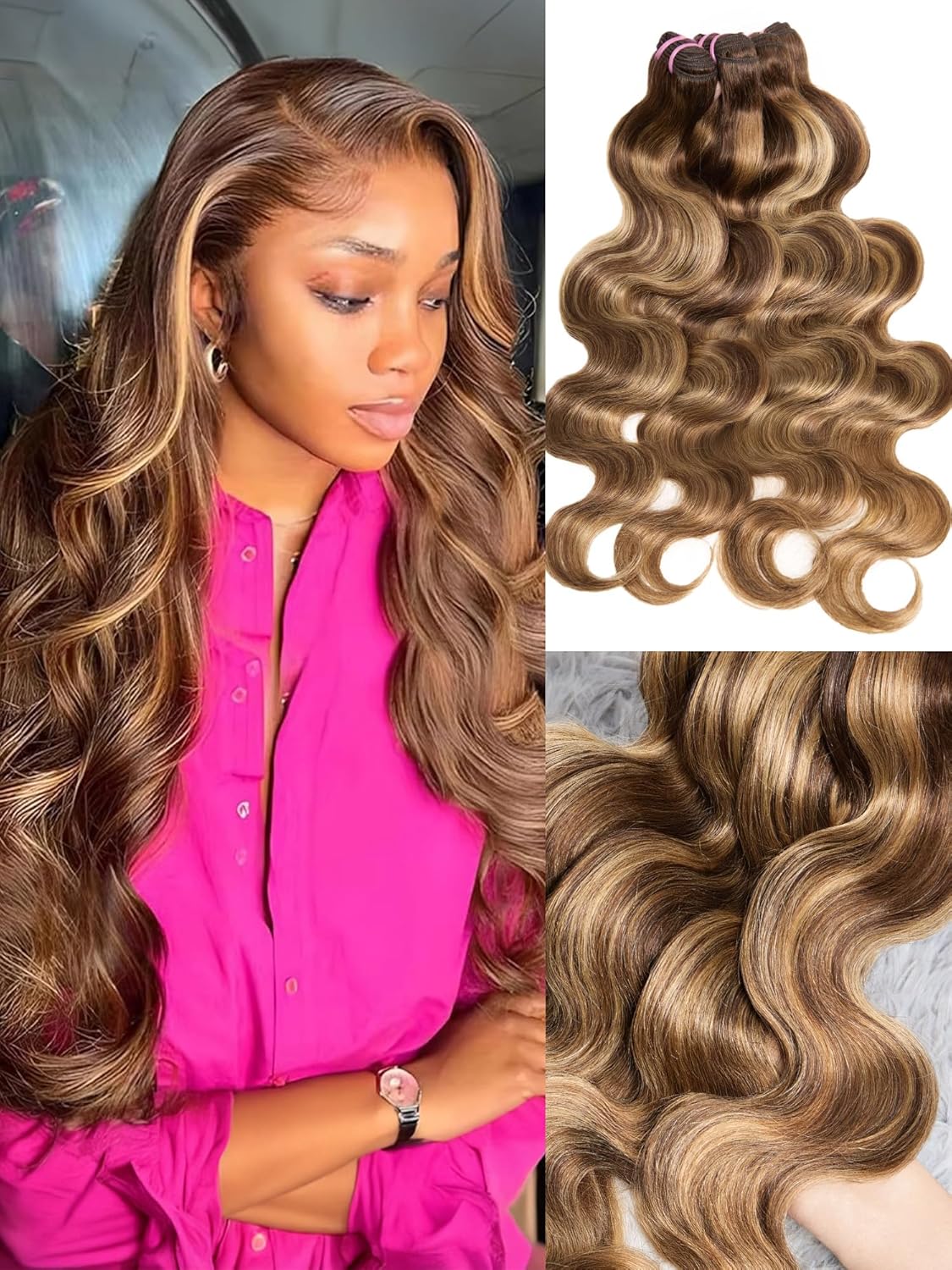 Brown Highlight Body Wave Bundles for Stunning Hair Styles