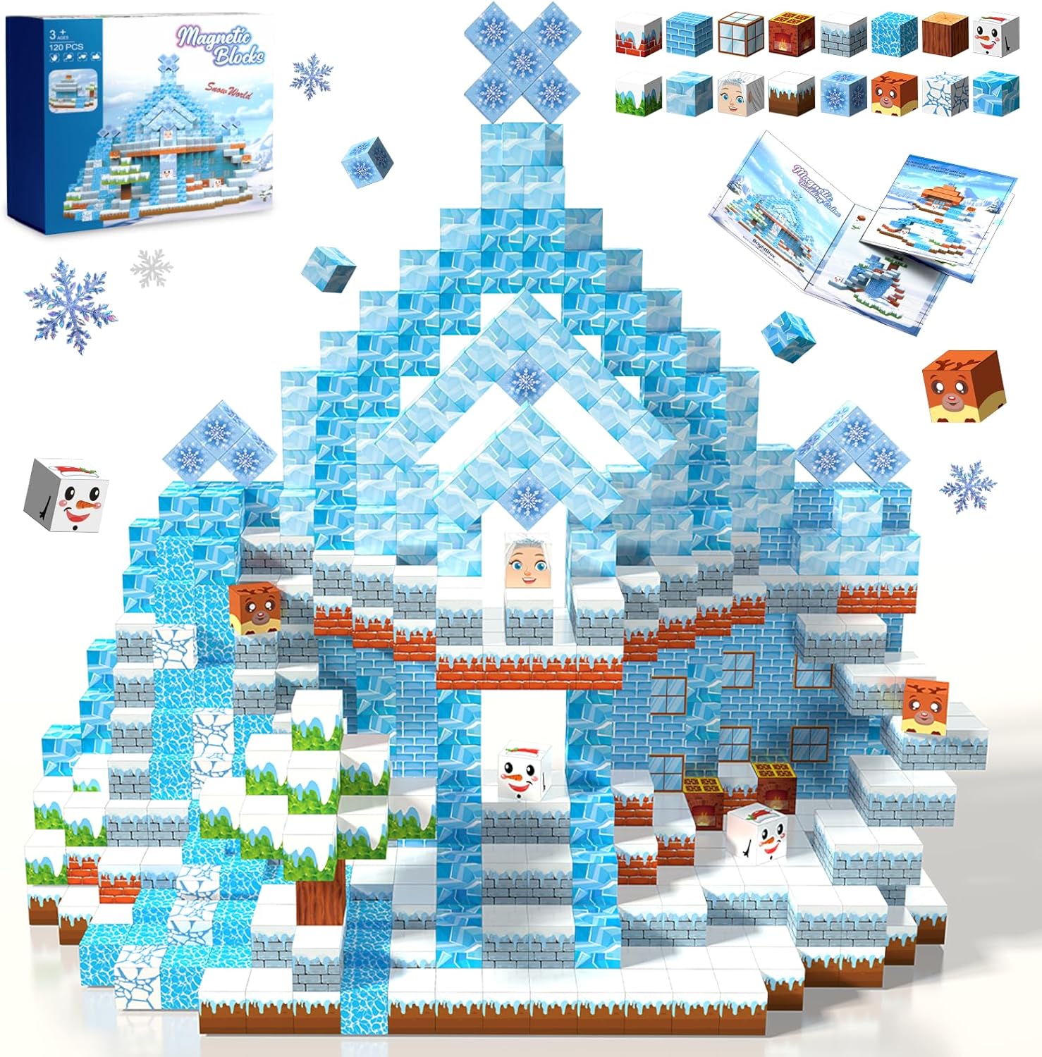 Magnetic Blocks 120PCS Building Toys for Kids Educational Fun