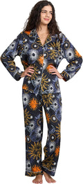 Womens Silk Satin Pajamas Set Button Down 2 Piece Pjs (Style G8NB)