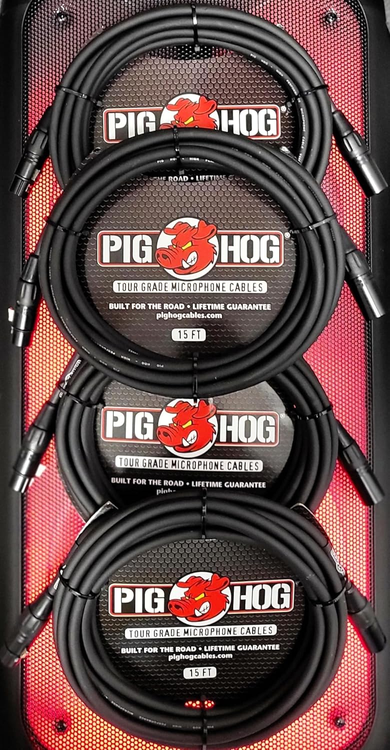 PigHog XLR 15 Foot 4 Pack Tour Grade Microphone Cables Review
