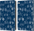 Andrea Lauren Design Bicycles Leather Wallet Case for iPad Air 2