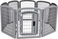 8-Panel Octagonal Plastic Pet Pen Fence With Gate - Secure Play Area