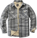 Men's Sherpa Lined Cotton Flannel Shirt Jacket for Men - Cozy Layer