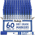 Chalkola 60 Blue Dry Erase Markers for Kids and Office Use
