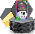 Self-Adhesive Hexagon Acoustic Panels 18 Pack - High Density Sound