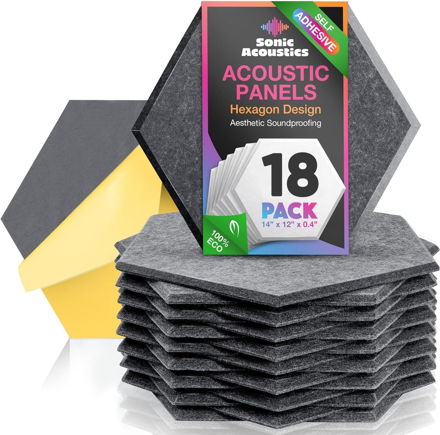 Self-Adhesive Hexagon Acoustic Panels for Superior Sound Absorption