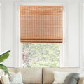 Bamboo Roman Shades Light Filtering Blinds - Squirrel Brown 39in x