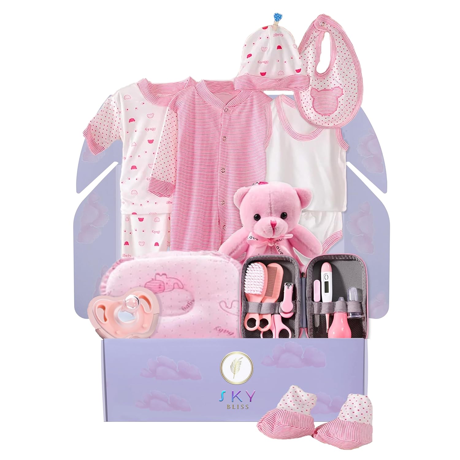 Ultimate Baby Girl Gift Set - Sky Bliss Pink