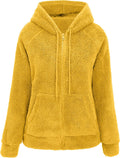 Faux Fur Fleece Lightweight Short Jacket Hooded - Cute Transitional