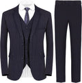 Mens Pinstripe 3 Piece Suit Slim Fit for Men - Elegant Single Breasted
