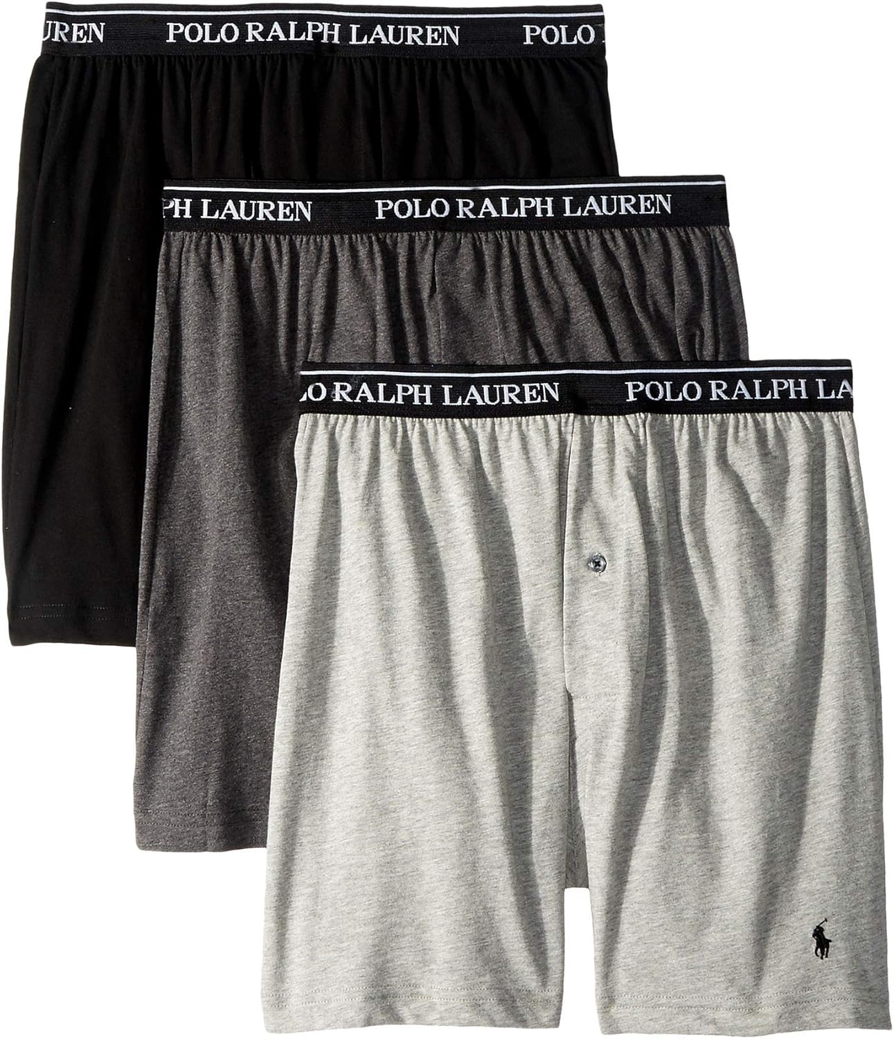 POLO Ralph Lauren Men's Classic Fit Stretch Support Knit Boxer 3-Pack