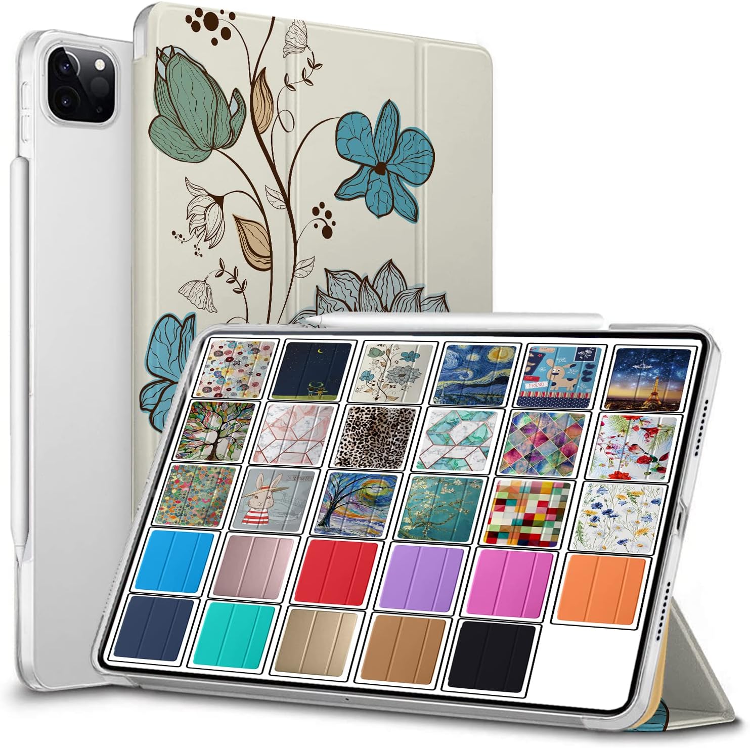 DuraSafe iPad Pro 12.9 Inch 4th Gen Case with Lily Flower Print