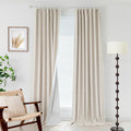 Linen Blackout Curtains for Living Room Sliding Door 108 in - Room