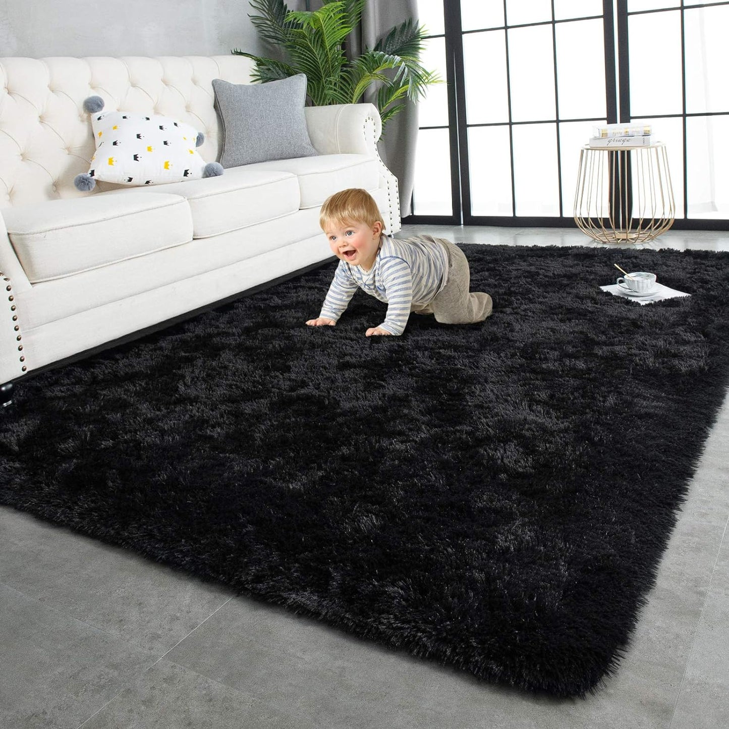 Super Soft Shaggy Rugs for Living Room and Bedroom Decor