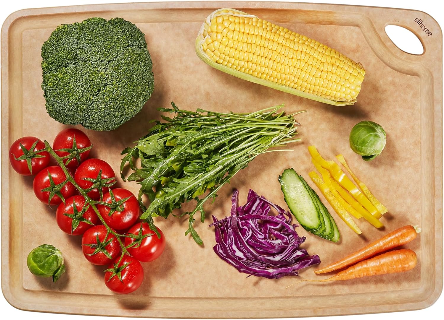 Elihome Classic EXTRA LARGE Kitchen Cutting Board for Chefs