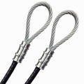 1/4ft Vinyl Coated Galvanized Steel Cable with Looped Ends - Durable