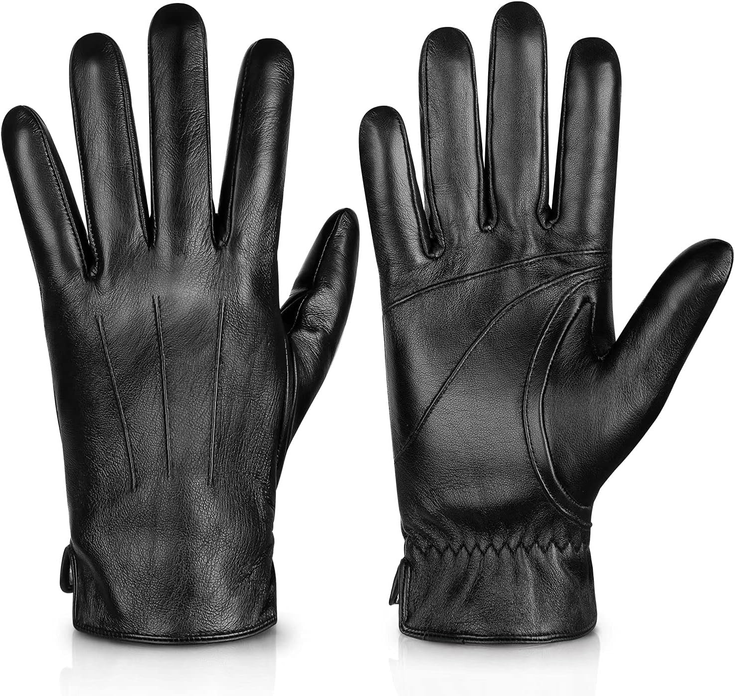 Warm Touchscreen Sheepskin Gloves for Men