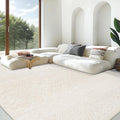 Area Rug 8ftx10ft Modern Beige Boho Geometric Rug - Soft Low Pile