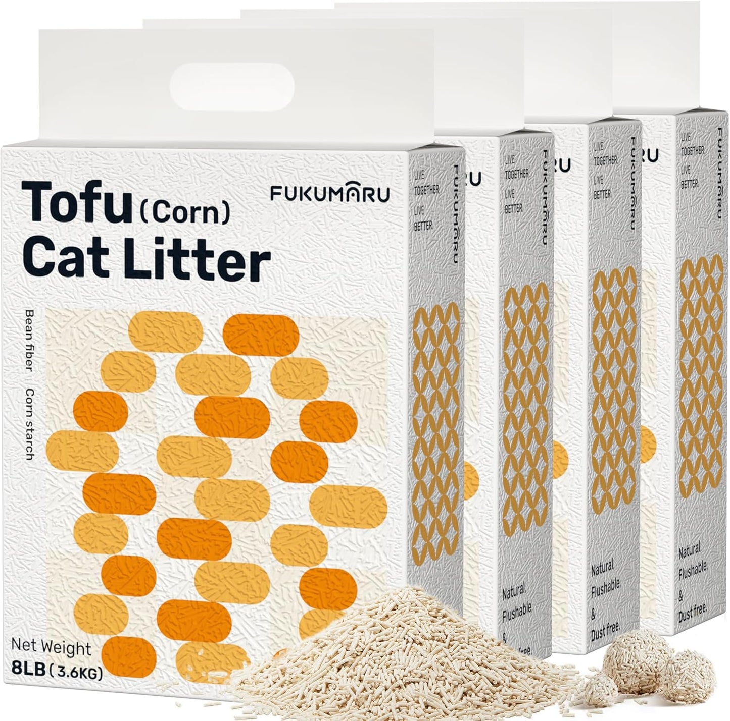 FUKUMARU Tofu Cat Litter - Fast Clumping & Odor Control