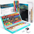CHROMATEK Watercolor Paint Set 128 Colors - Complete Travel Kit