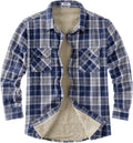 COOFANDY Men's Sherpa Lined Flannel Shirt Jacket - Warm Everyday