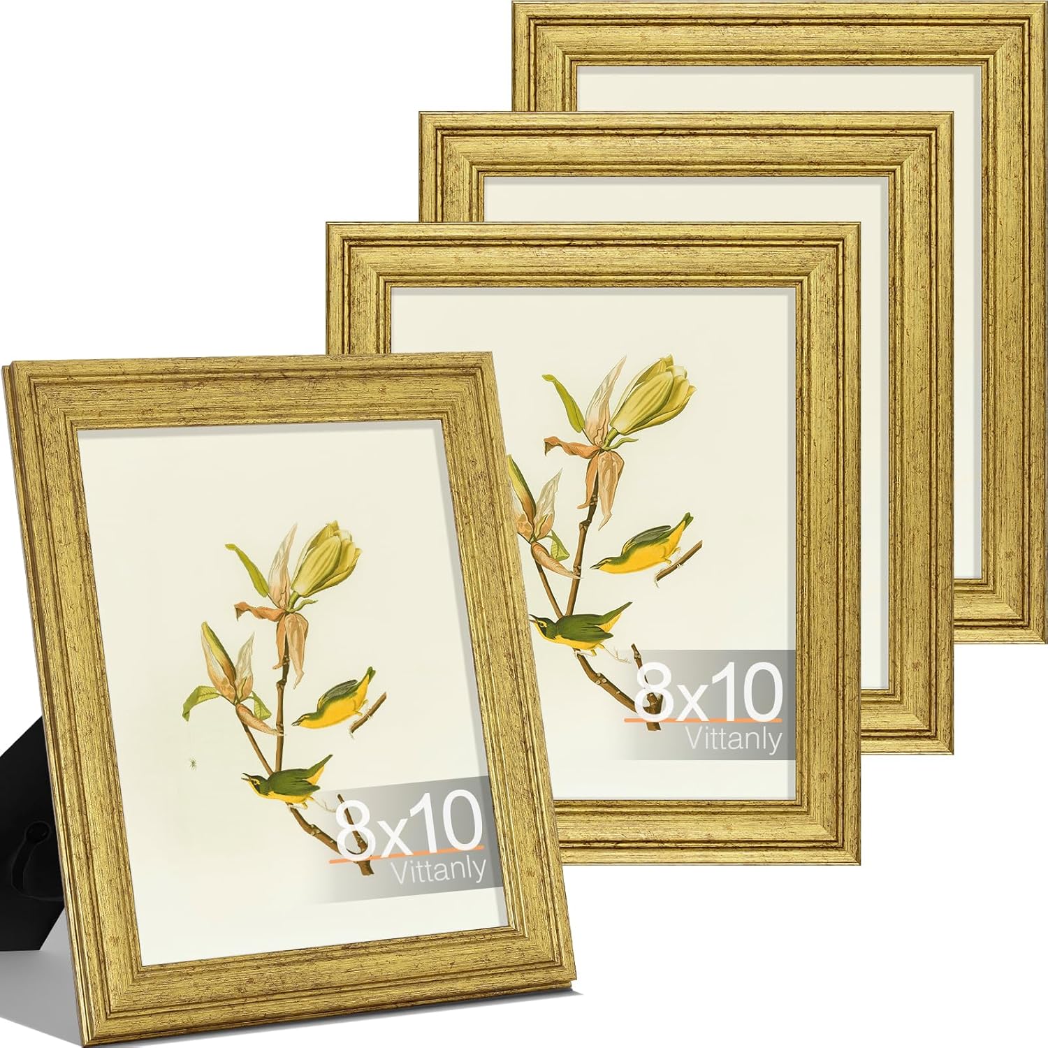 Vittanly 8x10 Picture Frame Set of 4 for Rustic Home Decor