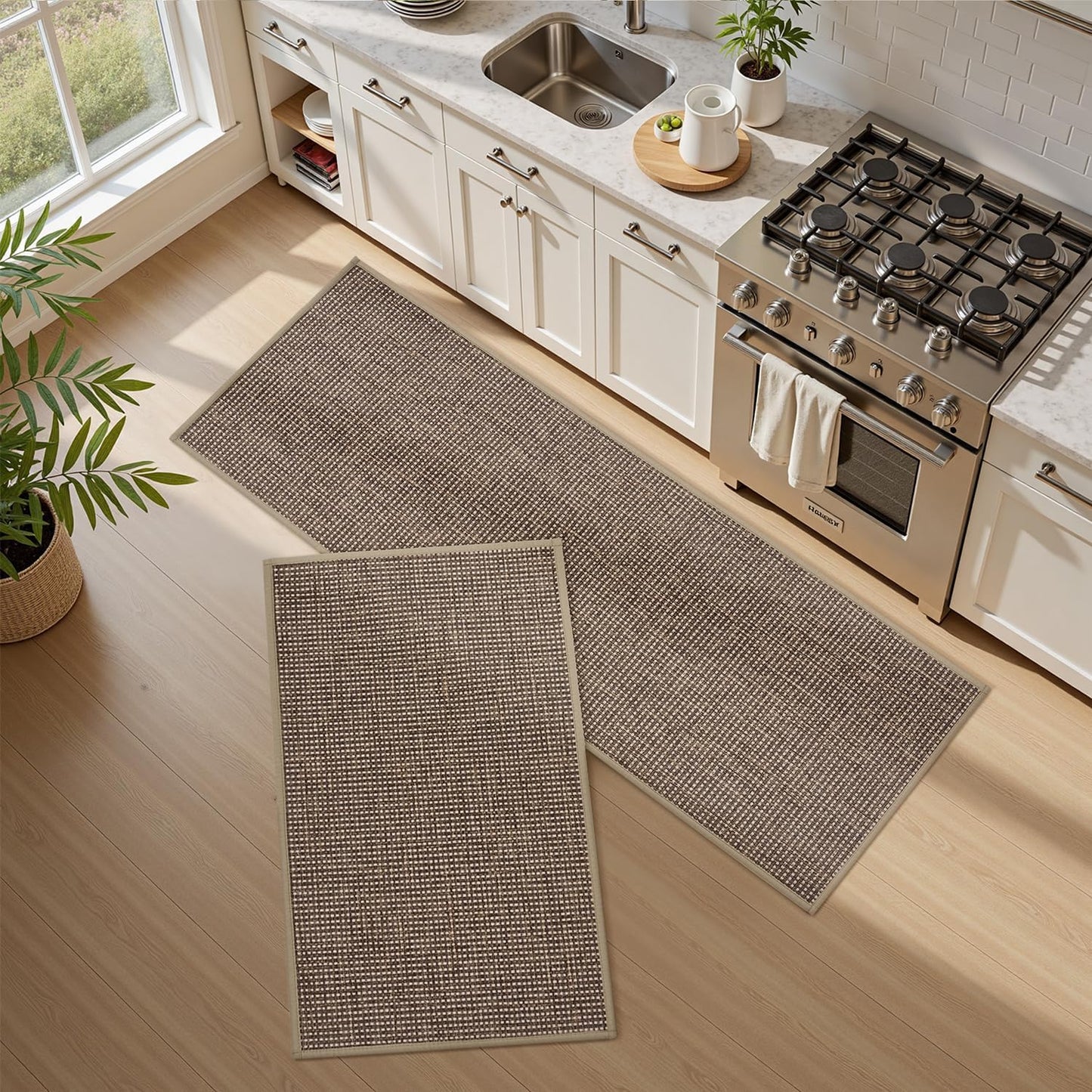 Non Slip Kitchen Rug Sets for Floor Absorbent Runner Mats