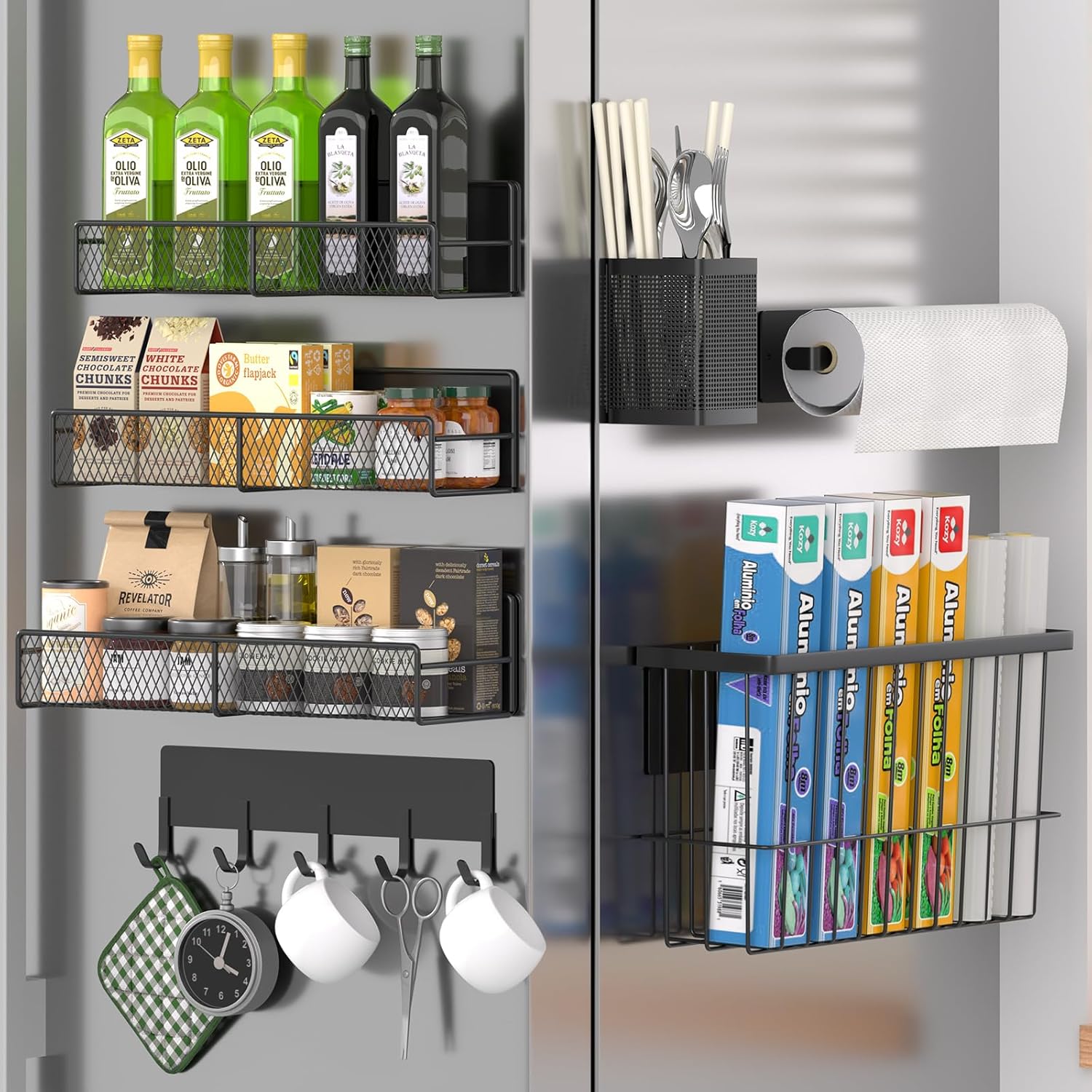 Magnetic Spice Rack for Refrigerator - 7 Pack Kitchen Organizer