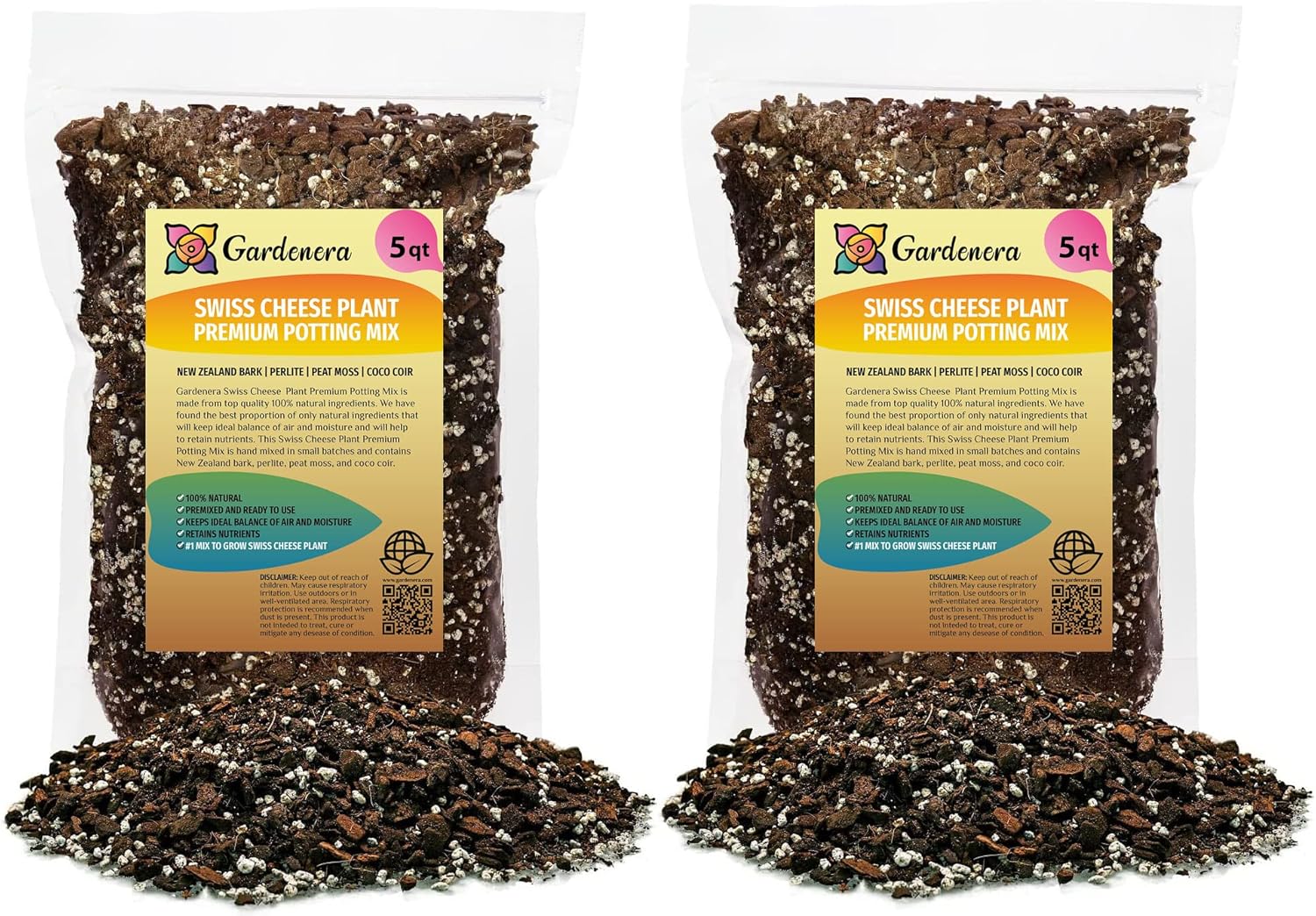 Gardenera Swiss Cheese Plant Potting Mix for Monstera Deliciosa
