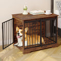 31.9 in Dog Crate Furniture with Barn Door - Space Saving Indoor