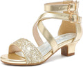 Girls Sparkle Peep-Toe Heels for Toddlers - Cute Party Pumps