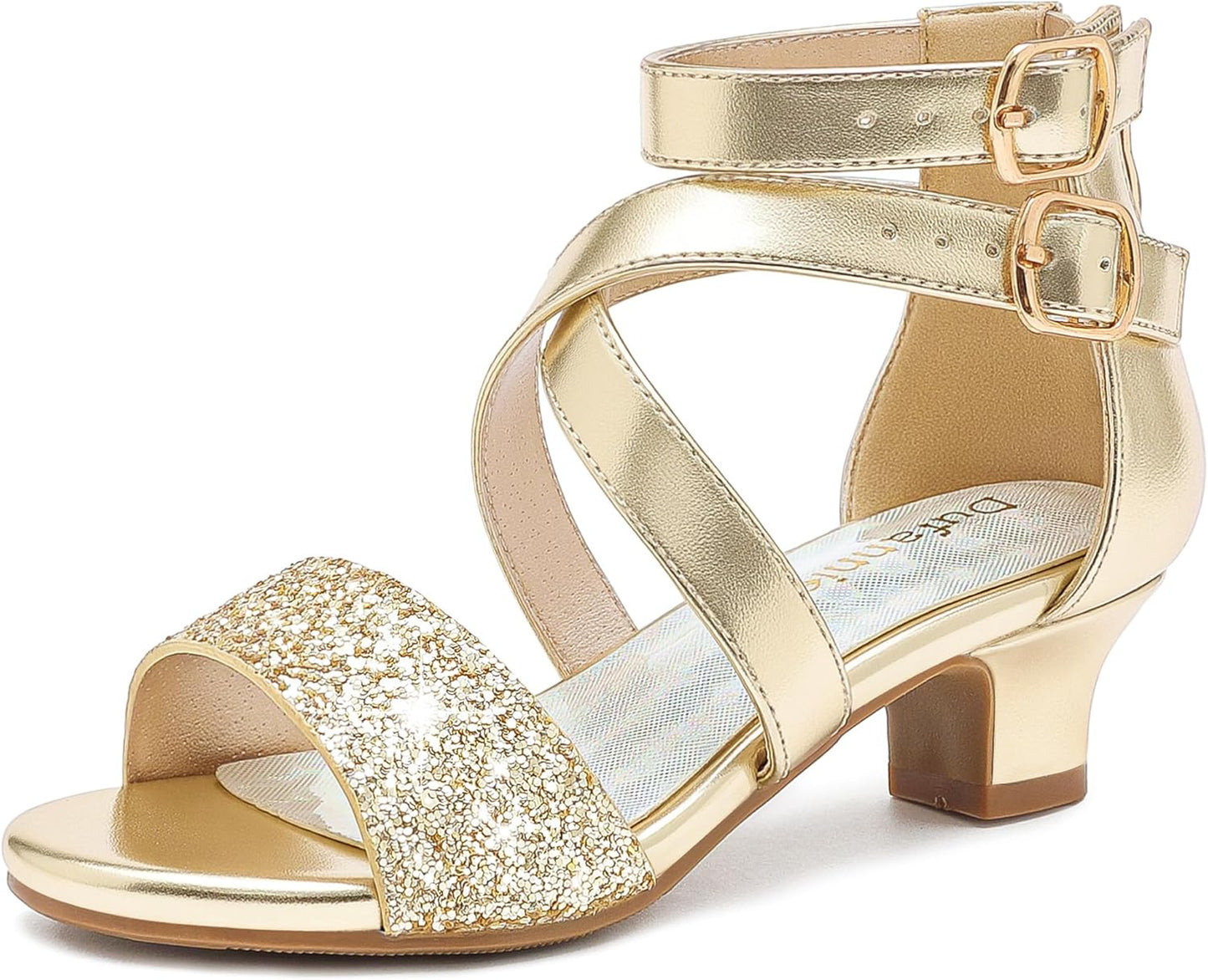Dufannie Toddler High Heels for Flower Girls' Party Dress Shoes
