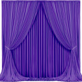 Purple Backdrop Curtains 4 Panels - Wrinkle-Free Polyester Drapes